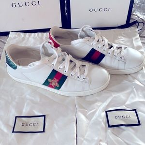 Gucci Ace white leather sneakers size 38